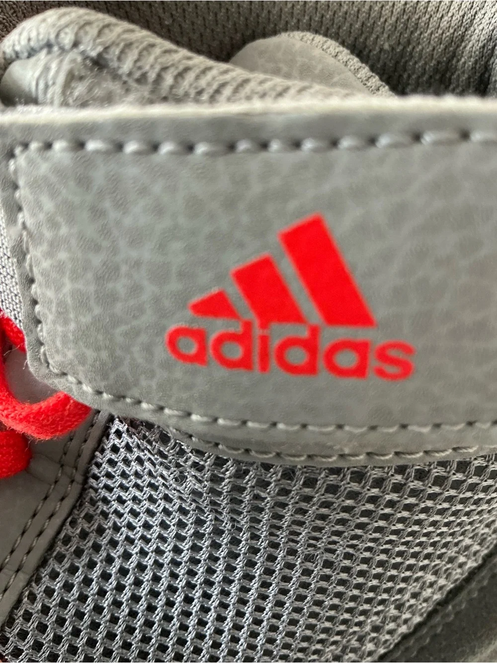 Adidas Mat Wizard 3 Men’s Wrestling Combat Sport Sz 12 Gray Solar Red Shoes